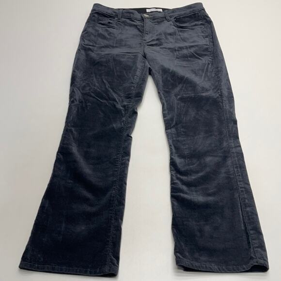 LOFT Women’s 6 Black Velour Flare Crop Jeans - Picture 3 of 3